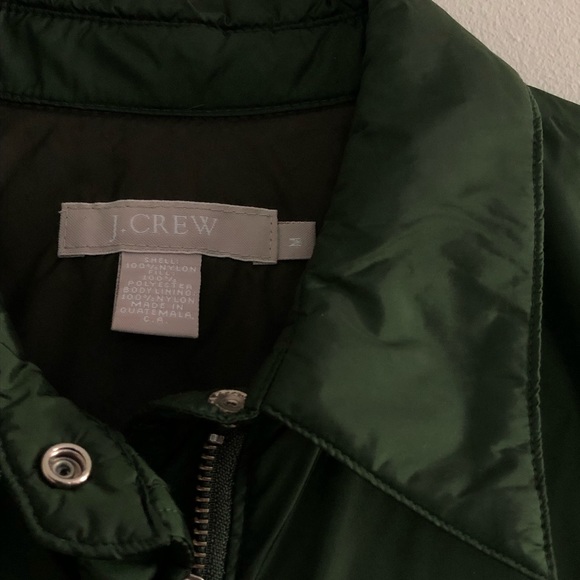 J Crew Green Lightweight puffy Jacket Women men m - Picture 4 of 9